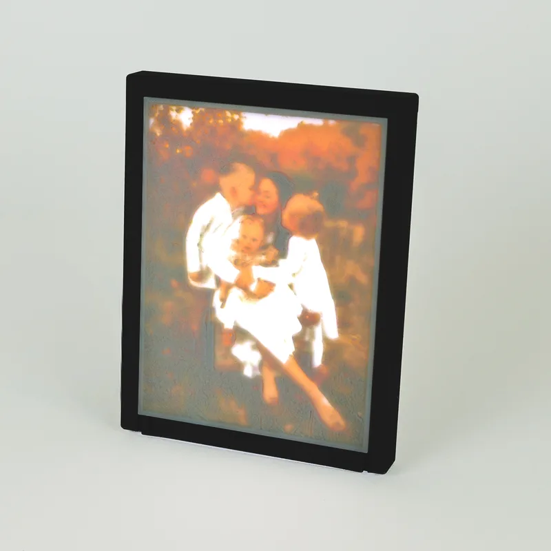 Frame with a family photograph.